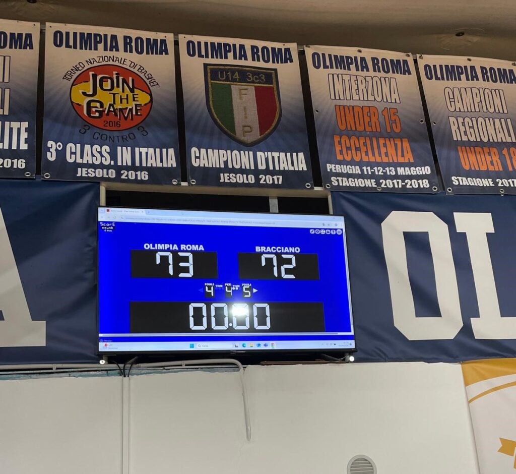 U19 R Olimpia Roma - Bk Bracciano 73 - 72