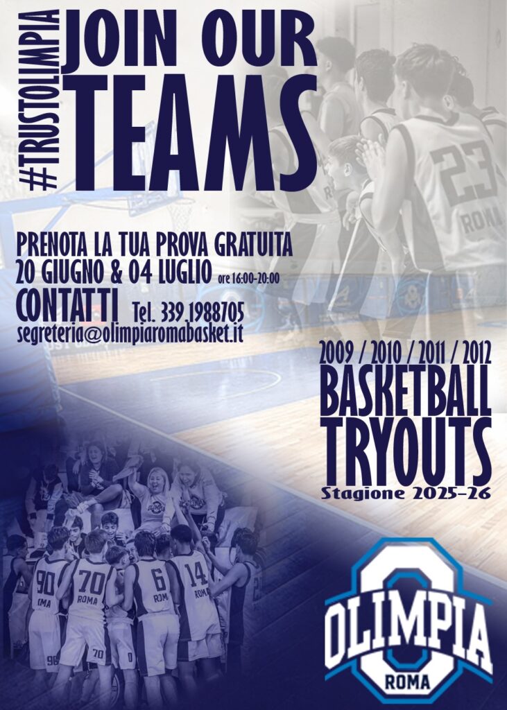 TRYOUTS 2025 OLIMPIA ROMA BASKET