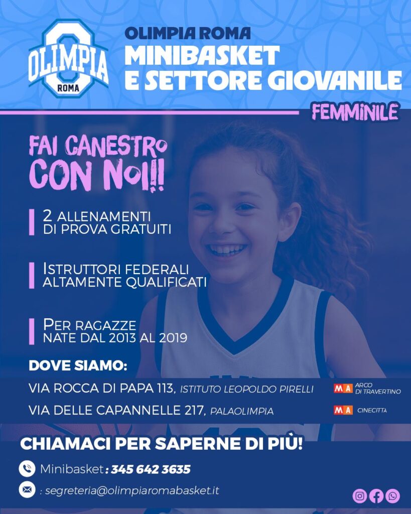 Minibasket in Pink in casa Olimpia Roma