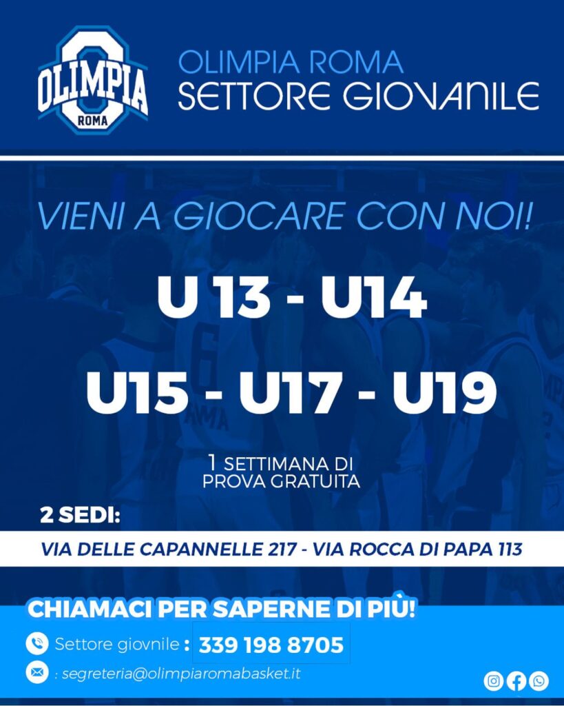 Olimpia Roma stagione 2025/2026 si parte!!!