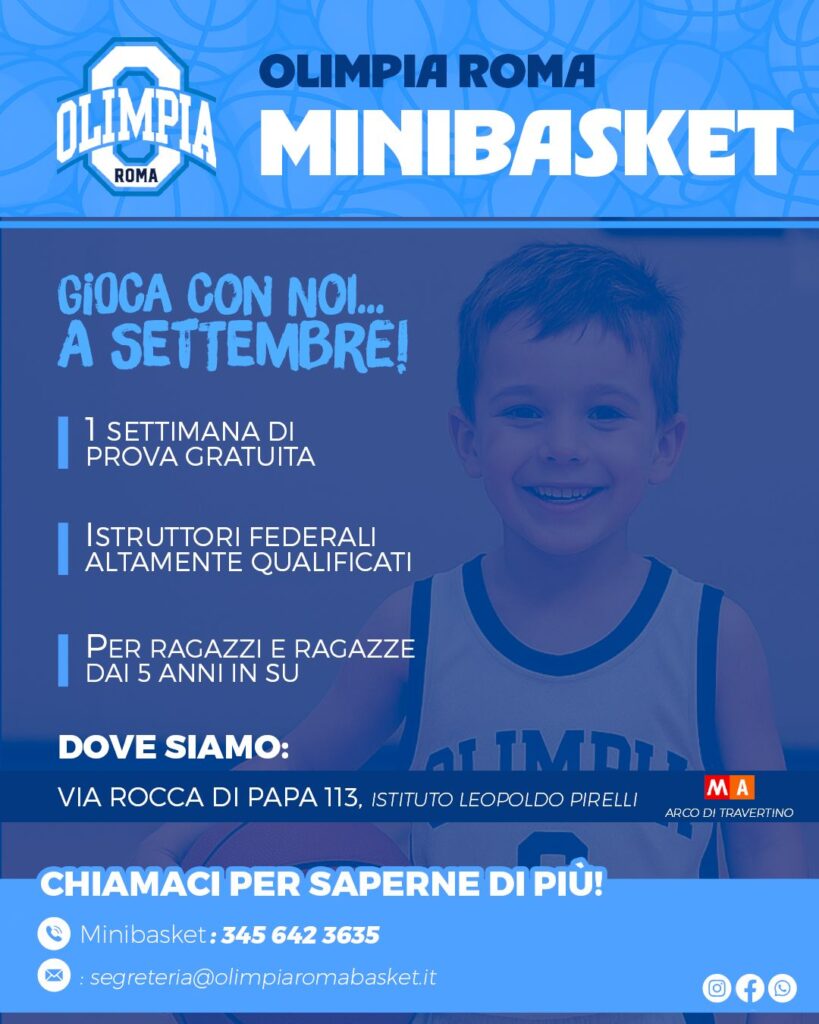 Olimpia Roma Minibasket stagione 2025/2026 al via!!!